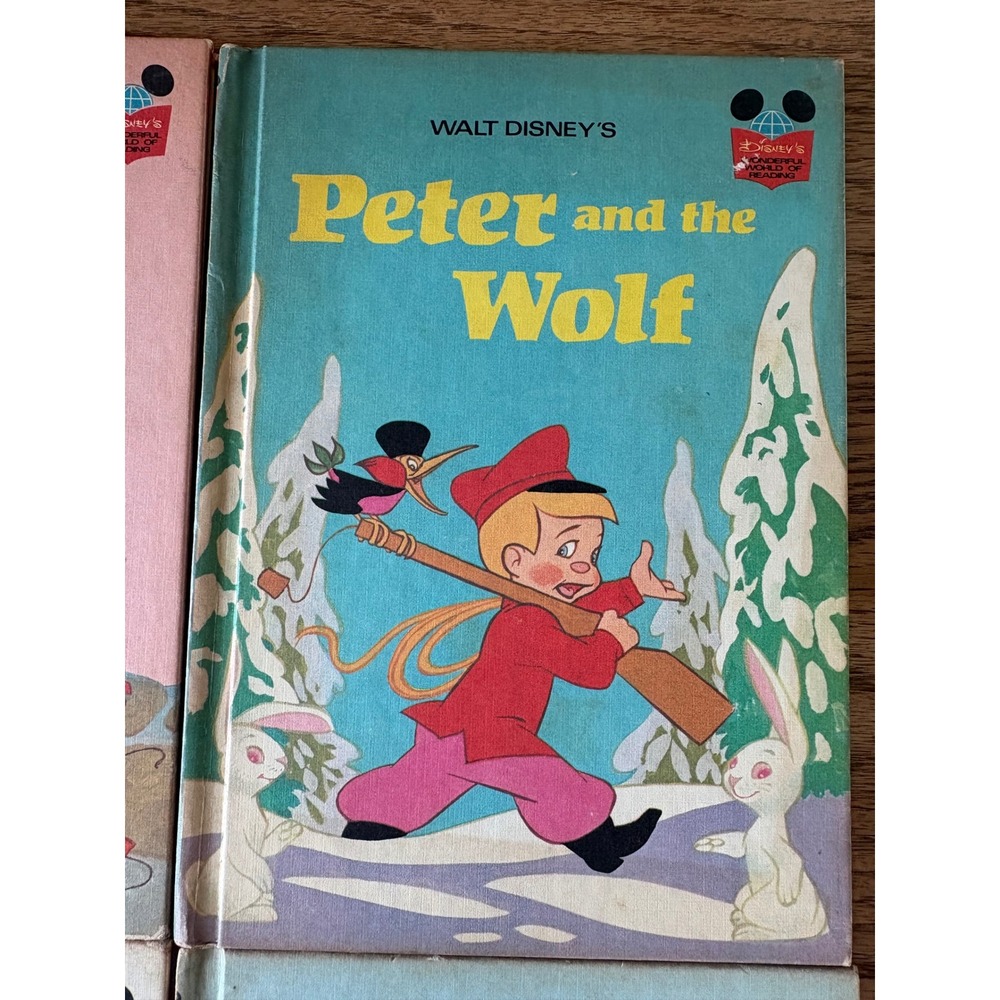 4 Vintage Disney Wonderful World of Reading Books Rare Peter & the Wolf & More - Picture 4 of 9